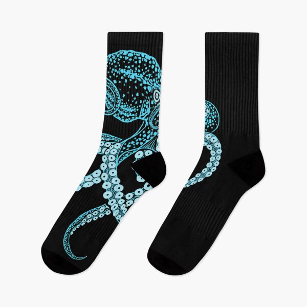 Item preview, Deep-Sea Blue Kraken Octopus In Combat Stance designed and sold by SibylaCarignan.