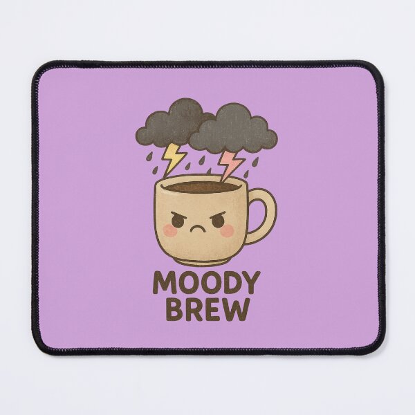 Item preview, Moody Brew – Grumpy Kawaii Coffee designed and sold by Dream Machine.
