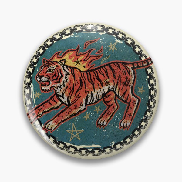 Item preview, Mystical Fire Tiger – Vintage Distressed Celestial designed and sold by Imaginationbeyond.