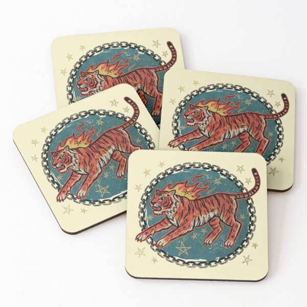 Item preview, Mystical Fire Tiger – Vintage Distressed Celestial designed and sold by Imaginationbeyond.