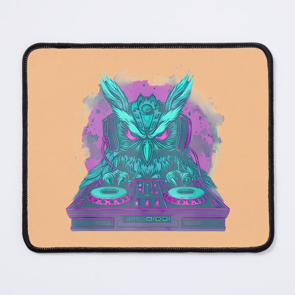 Item preview, Electric Owl Dj Turntables Neon Rave By Merch, Limited Edition, Perfect Gift For You And Friends designed and sold by LeeRCROver.