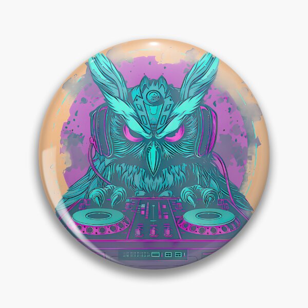 Item preview, Electric Owl Dj Turntables Neon Rave By Merch, Limited Edition, Perfect Gift For You And Friends designed and sold by LeeRCROver.