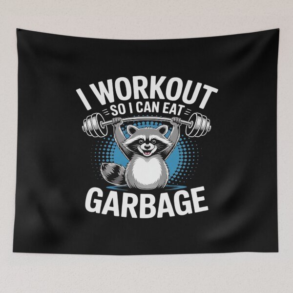 Item preview, Fitness Raccoon Animal I Work Out So I Can Eat Garbage designed and sold by procionartss.