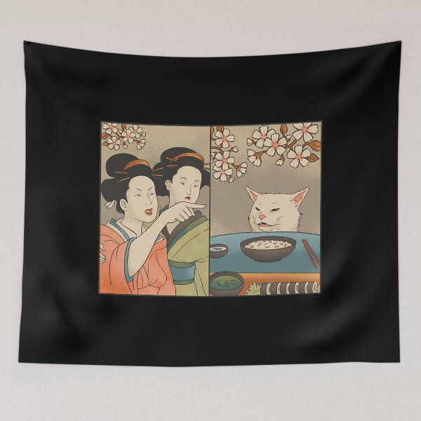 Item preview, Japanese Woman Yells At Cat Meme designed and sold by SibylaCarignan.