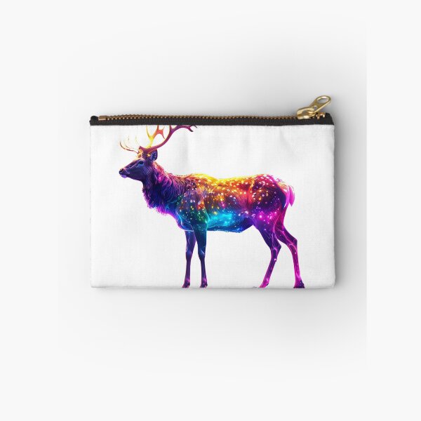 Item preview, Glowing Glass Deer – Vibrant Fantasy Animal Art with Mixed Colors designed and sold by GloriousArtSKD.