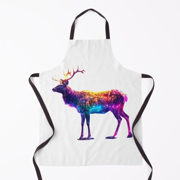 Item preview, Glowing Glass Deer – Vibrant Fantasy Animal Art with Mixed Colors designed and sold by GloriousArtSKD.