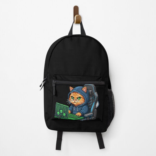 Item preview, Hacker Orange Cat Pixel Art – Retro Tech Y2K Meme designed and sold by Whisky1111.