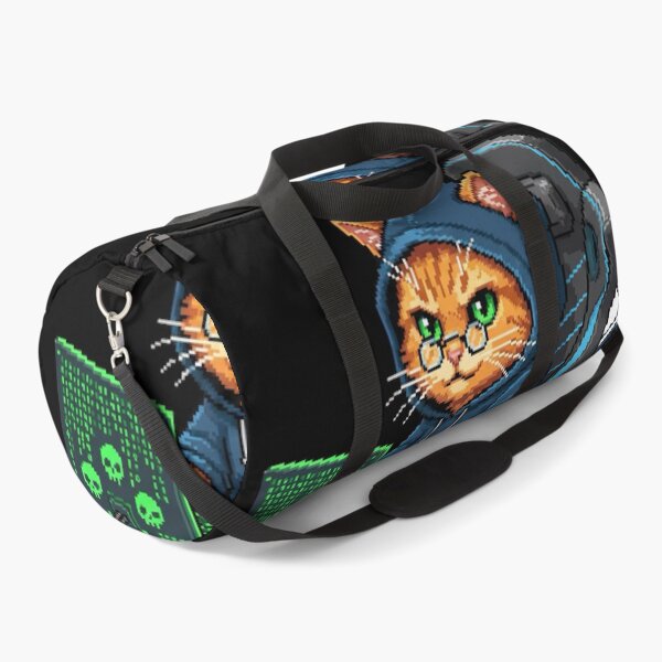Item preview, Hacker Orange Cat Pixel Art – Retro Tech Y2K Meme designed and sold by Whisky1111.