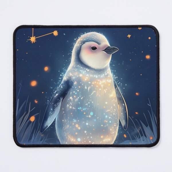 Item preview, whimsical penguin in a snowy landscape designed and sold by Lizzilzil.