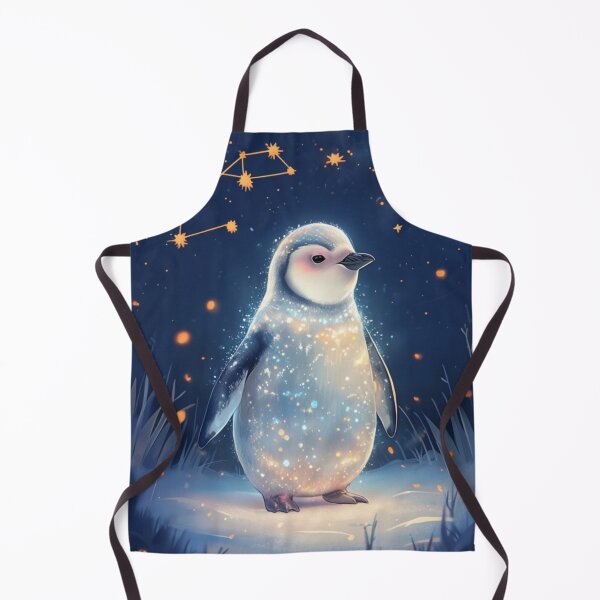 Item preview, whimsical penguin in a snowy landscape designed and sold by Lizzilzil.