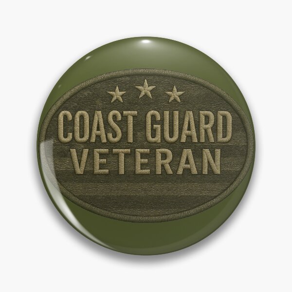 Item preview, COAST GUARD VETERAN Tactical Embroidered Patch – Dead Earth Military Design designed and sold by getpressedshirt.