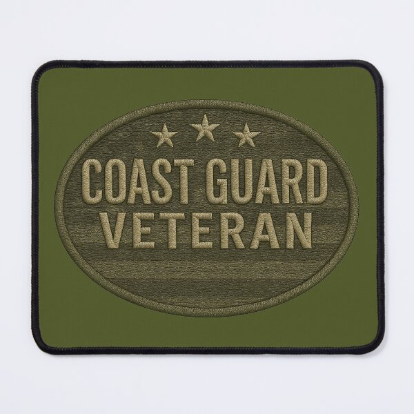 Item preview, COAST GUARD VETERAN Tactical Embroidered Patch – Dead Earth Military Design designed and sold by getpressedshirt.