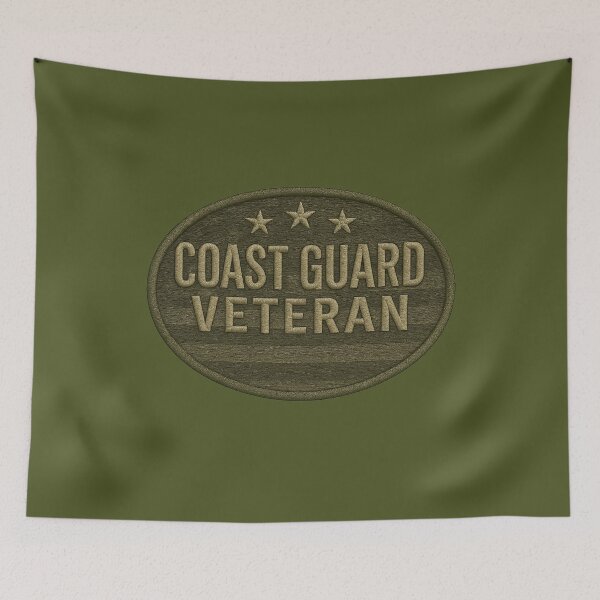 Item preview, COAST GUARD VETERAN Tactical Embroidered Patch – Dead Earth Military Design designed and sold by getpressedshirt.