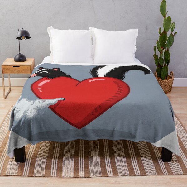 Item preview, love smells skunk heart cute colorful cartoon designed and sold by SmashingDeals.