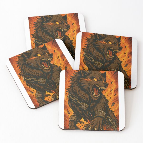 Item preview, Fenrir Unbound – Ragnarök Wolf Norse Anime Design designed and sold by UlfKindred.