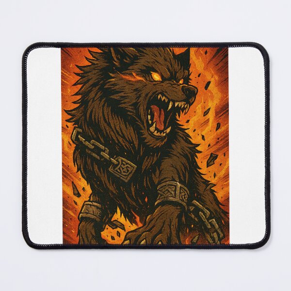 Item preview, Fenrir Unbound – Ragnarök Wolf Norse Anime Design designed and sold by UlfKindred.