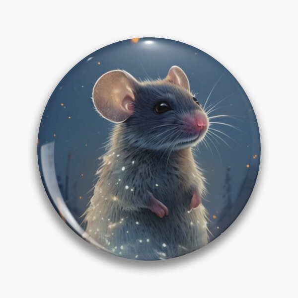 Item preview, whimsical mouse in a snowy scene designed and sold by Lizzilzil.