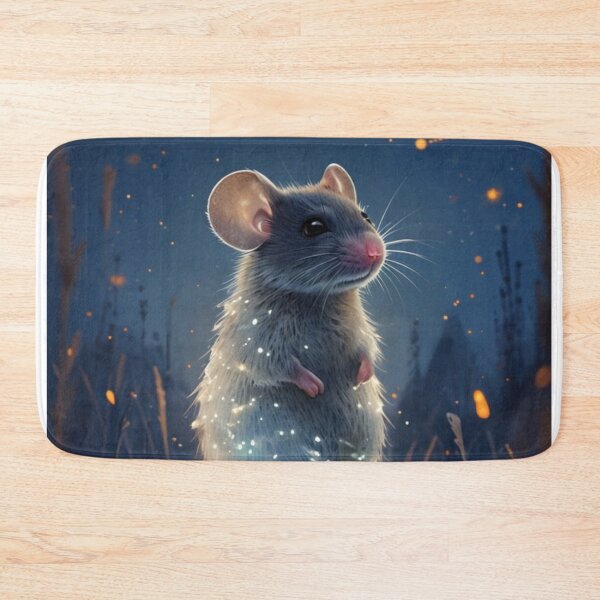 Item preview, whimsical mouse in a snowy scene designed and sold by Lizzilzil.