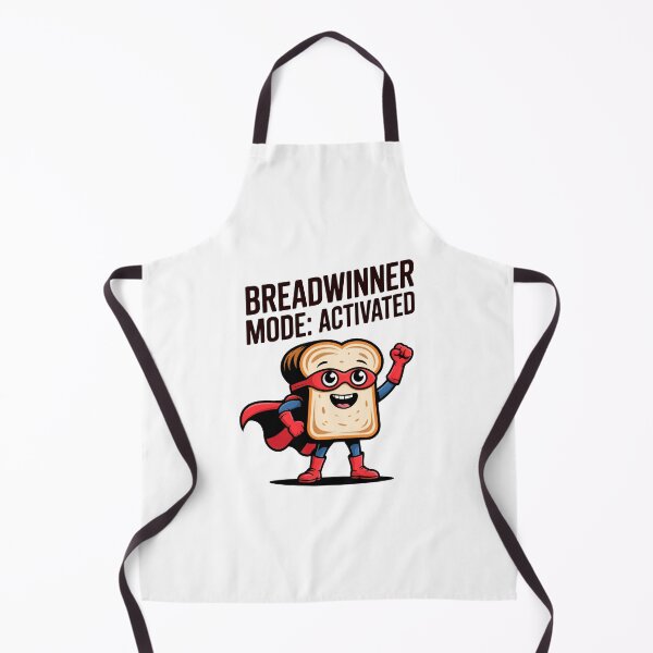 Item preview, Superhero Bread Cartoon – Breadwinner Mode Activated – Funny Motivational Food Pun Illustration designed and sold by C.Kav.Art.