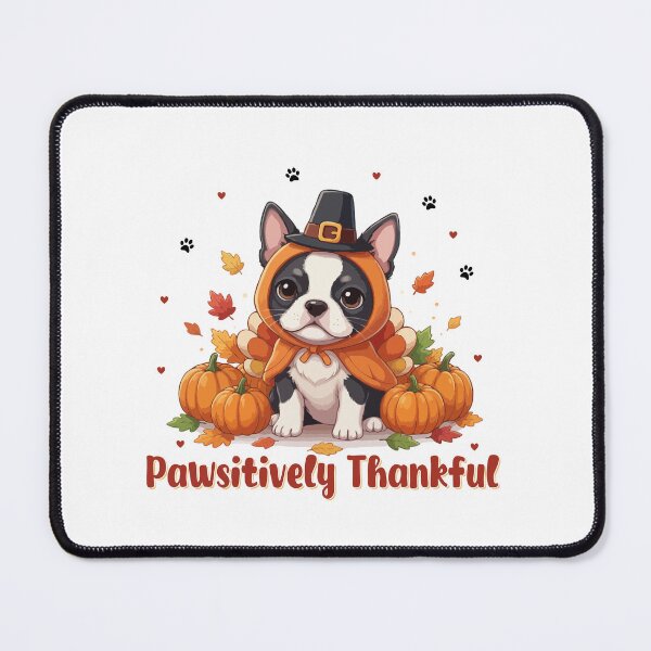 Item preview, Pawsitively Thankful Boston Terrier Thanksgiving Cute Fall designed and sold by The Real Life Symphony.