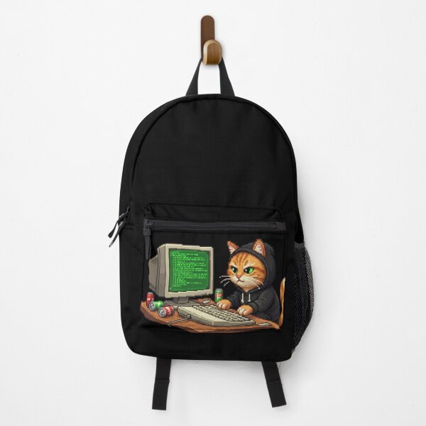 Item preview, Hacker Orange Cat Pixel Art – Retro Tech Y2K Meme designed and sold by Whisky1111.