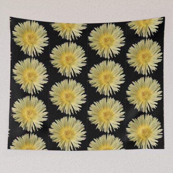 Item preview, yellow daisy like flower succulent sea fig ice plant designed and sold by Lizzilzil.