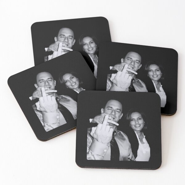 Item preview, Elliot Stabler And Olivia Benson Actors And Musicians Giving The Middle Finger Meme designed and sold by BerryZiemann.