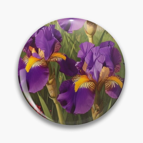 Item preview, VIBRANT IRISES AI CHANGED FROM MY ORIGINAL PHOTO designed and sold by Lizzilzil.