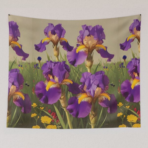 Item preview, VIBRANT IRISES AI CHANGED FROM MY ORIGINAL PHOTO designed and sold by Lizzilzil.