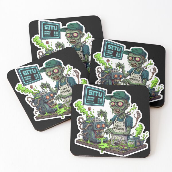 Item preview, Zombie Barista Making Cryptic Coffee designed and sold by SITU art.