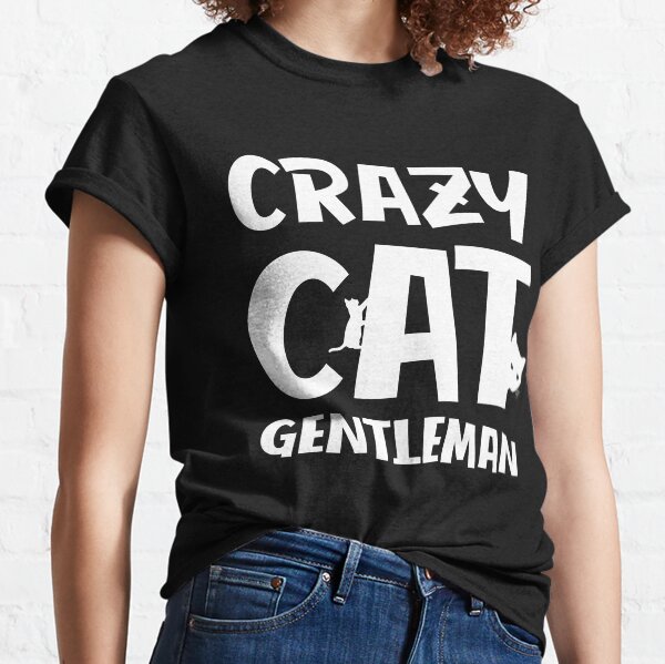 Crazy cat gentleman t shirt best sale