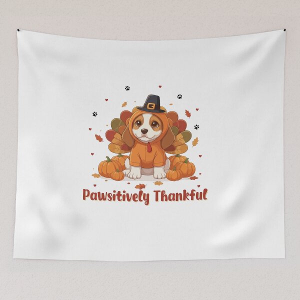Item preview, Pawsitively Thankful American Foxhound Thanksgiving Cute Fall designed and sold by The Real Life Symphony.