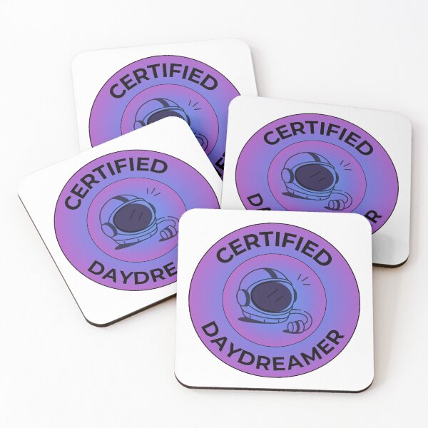 Item preview, Certified Daydreamer Sticker – Aesthetic Minimalist Badge Design designed and sold by SBrushbox.