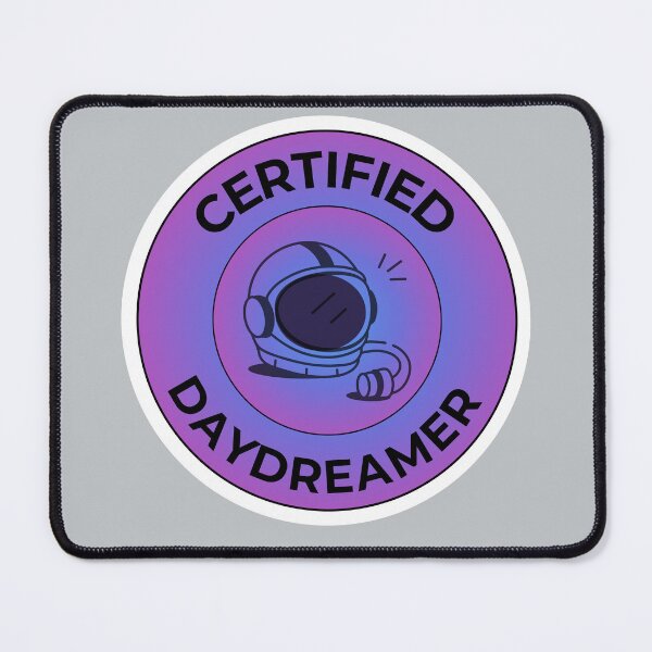 Item preview, Certified Daydreamer Sticker – Aesthetic Minimalist Badge Design designed and sold by SBrushbox.