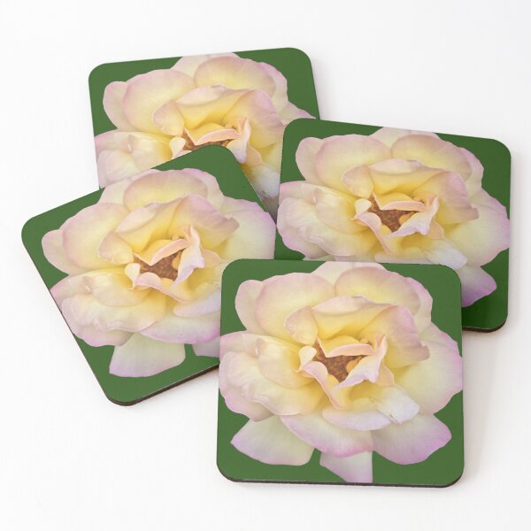 Item preview, yellow and pink rose with green background designed and sold by Lizzilzil.