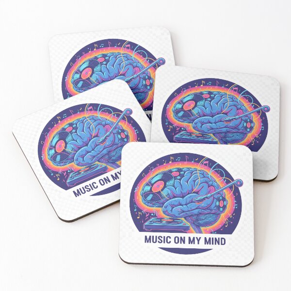 Item preview, Music On My Mind: Brain & Vinyl Fusion Art designed and sold by magafadu.