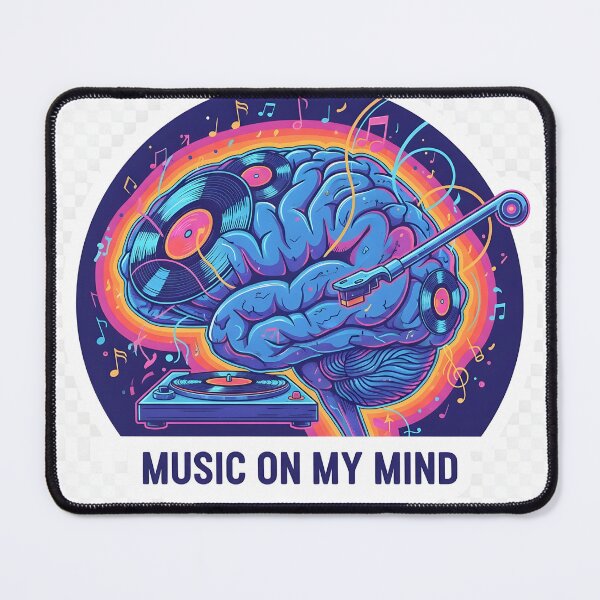 Item preview, Music On My Mind: Brain & Vinyl Fusion Art designed and sold by magafadu.