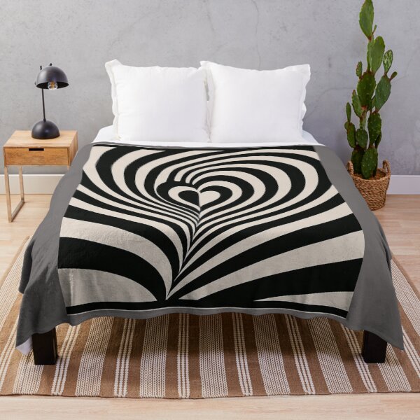 Item preview, Optical Illusion Heart T-Shirt | Trippy Black & White Psychedelic Design | Retro Abstract Geometric Art designed and sold by KDesignCrafts.
