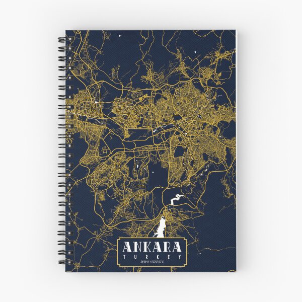 Item preview, Ankara City Map of Turkey - Gold Art Deco designed and sold by deMAP.