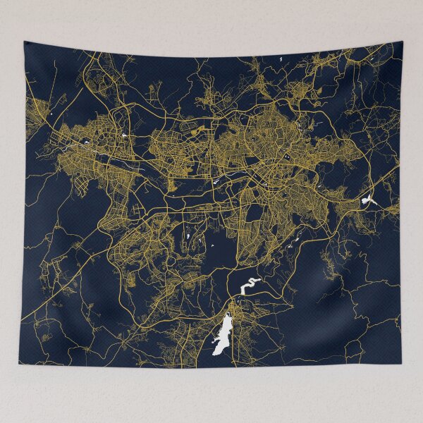 Item preview, Ankara City Map of Turkey - Gold Art Deco designed and sold by deMAP.