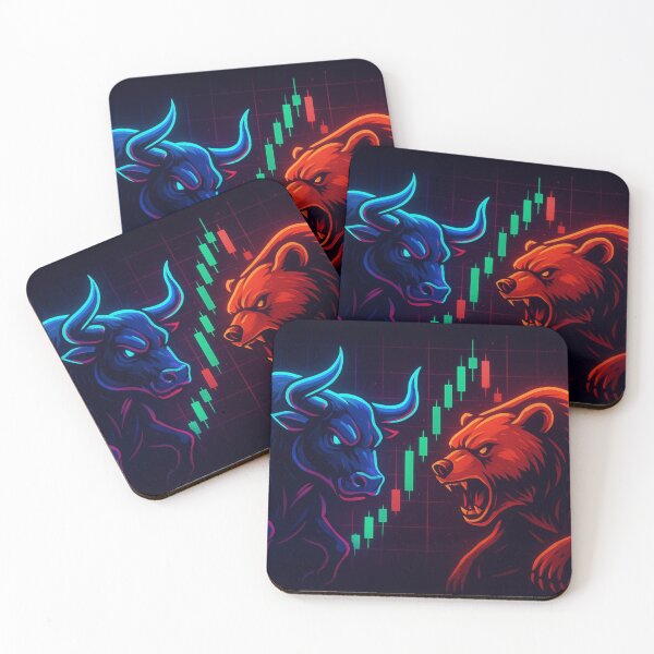 Item preview, Neon Finance: Bull Market vs. Bear Market designed and sold by CadDesignerr.