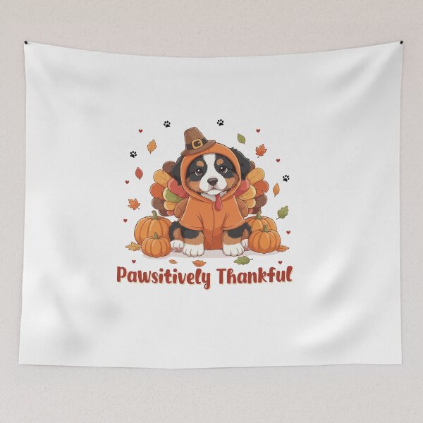 Item preview, Pawsitively Thankful Bernese Mountain Thanksgiving Cute Fall designed and sold by The Real Life Symphony.
