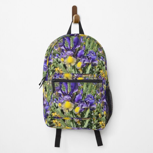 Item preview, yellow and blue iris with a bee designed and sold by Lizzilzil.
