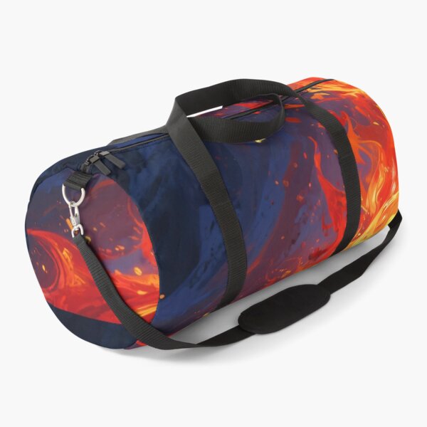 Item preview, Fiery Flames and Glowing Lava Flow Against Dark Volcanic Landscape in Dramatic Abstract Fire Artwork designed and sold by Mimoshi ⭐⭐⭐⭐⭐.