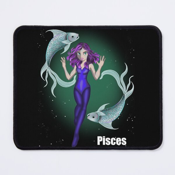 Item preview, Pisces Zodiac Goddess – Mystical Fantasy Art with Koi Fish designed and sold by summerspirit.