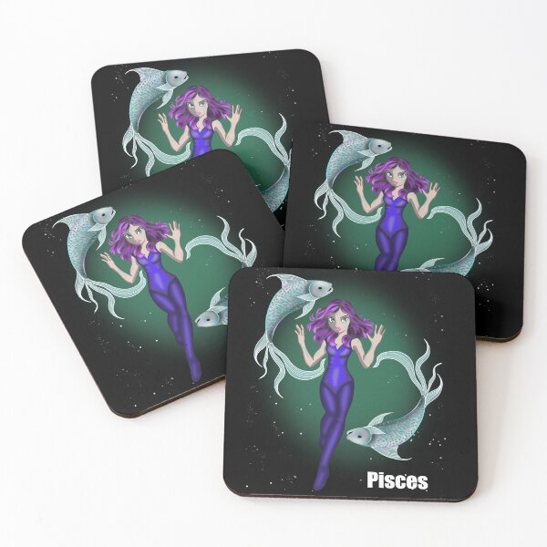 Item preview, Pisces Zodiac Goddess – Mystical Fantasy Art with Koi Fish designed and sold by summerspirit.