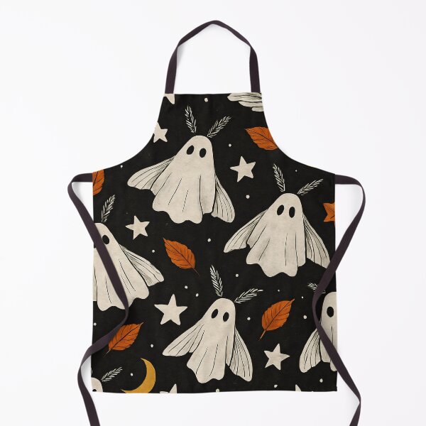 Item preview, Ghost Moth Halloween Pattern – Spooky Autumn Night designed and sold by Zee's Whimsical Wonders.