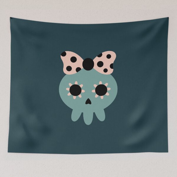 Item preview, Coquette Skull with Bow designed and sold by Julza Art.