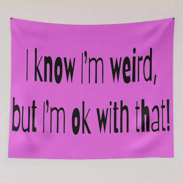 Item preview, I know I'm weird, but I'm ok with that! purple BG designed and sold by Lizzilzil.