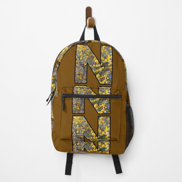 Item preview, Letter N Monogram Yellow Flower Alphabet Black Outline designed and sold by Mary Prema Art.